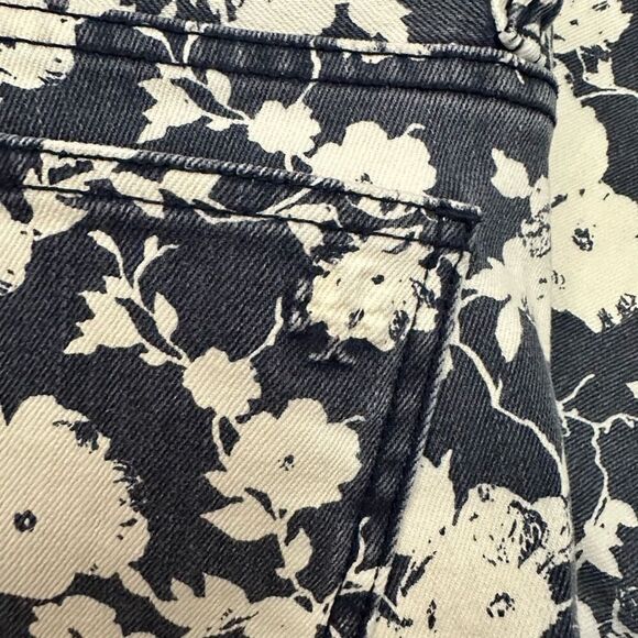 Tory Burch Floral Alexa Cropped Skinny Jeans Size 28 Faded Washed Blue Low Rise - Picture 6 of 10